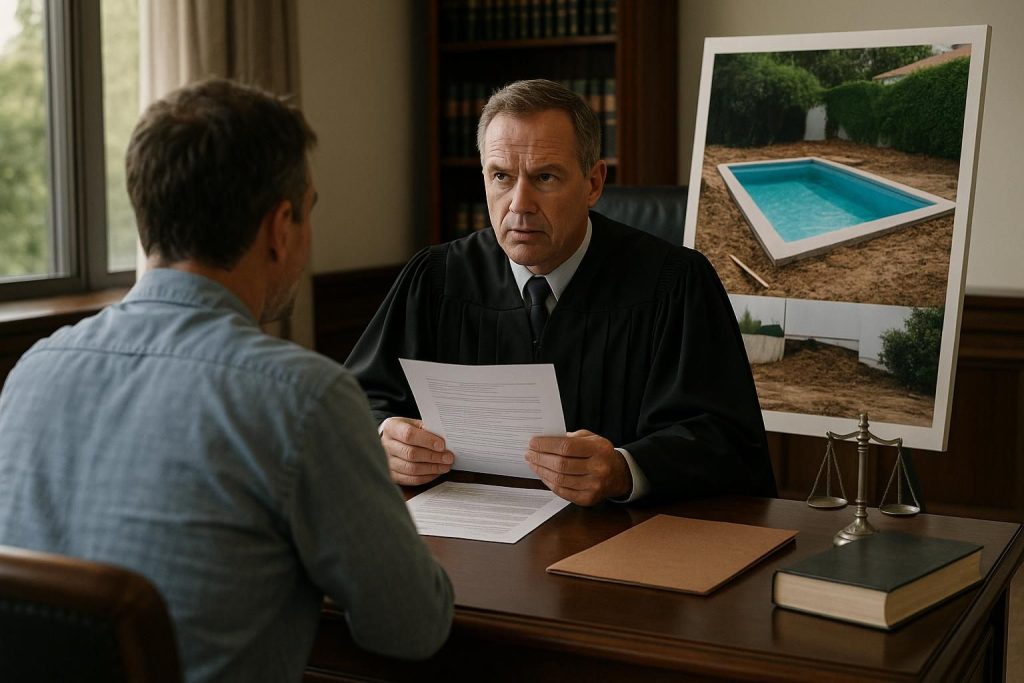 Sanctions juridiques et amendes piscine