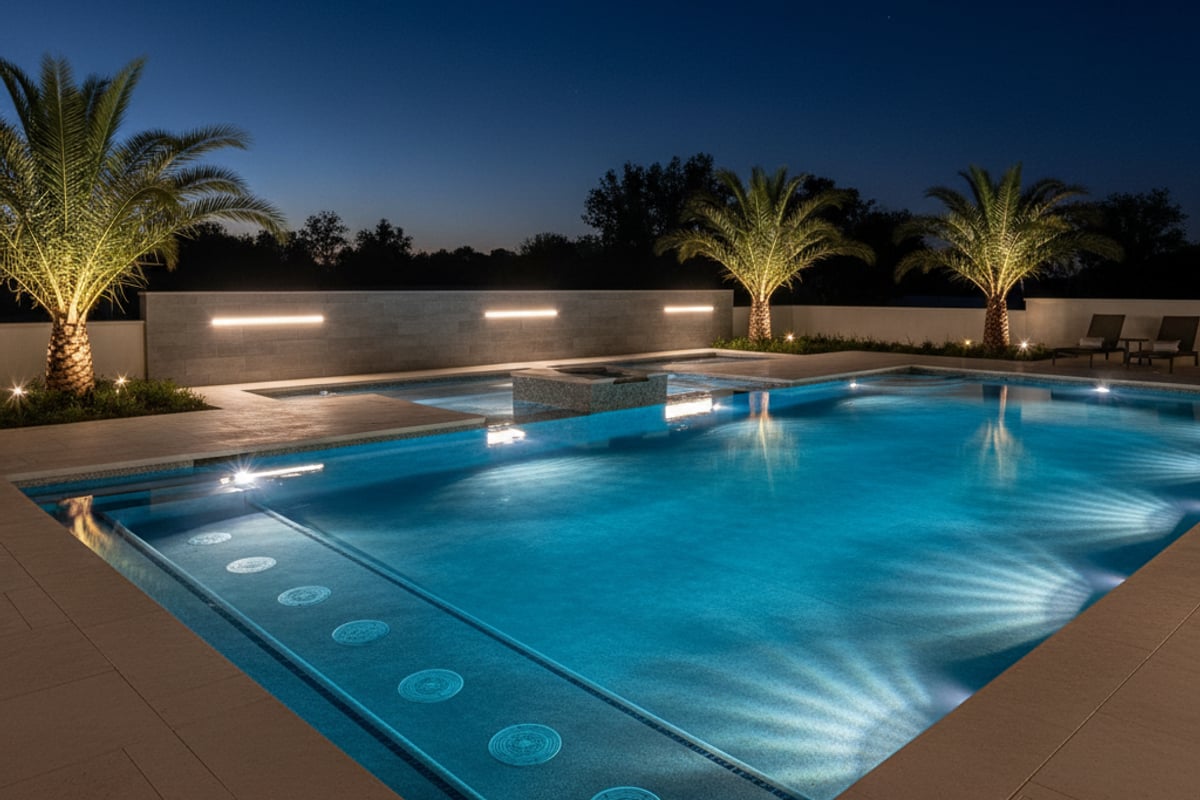 éclairage de piscine