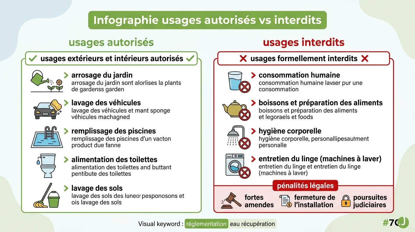 Infographie usages autorisés vs interdits