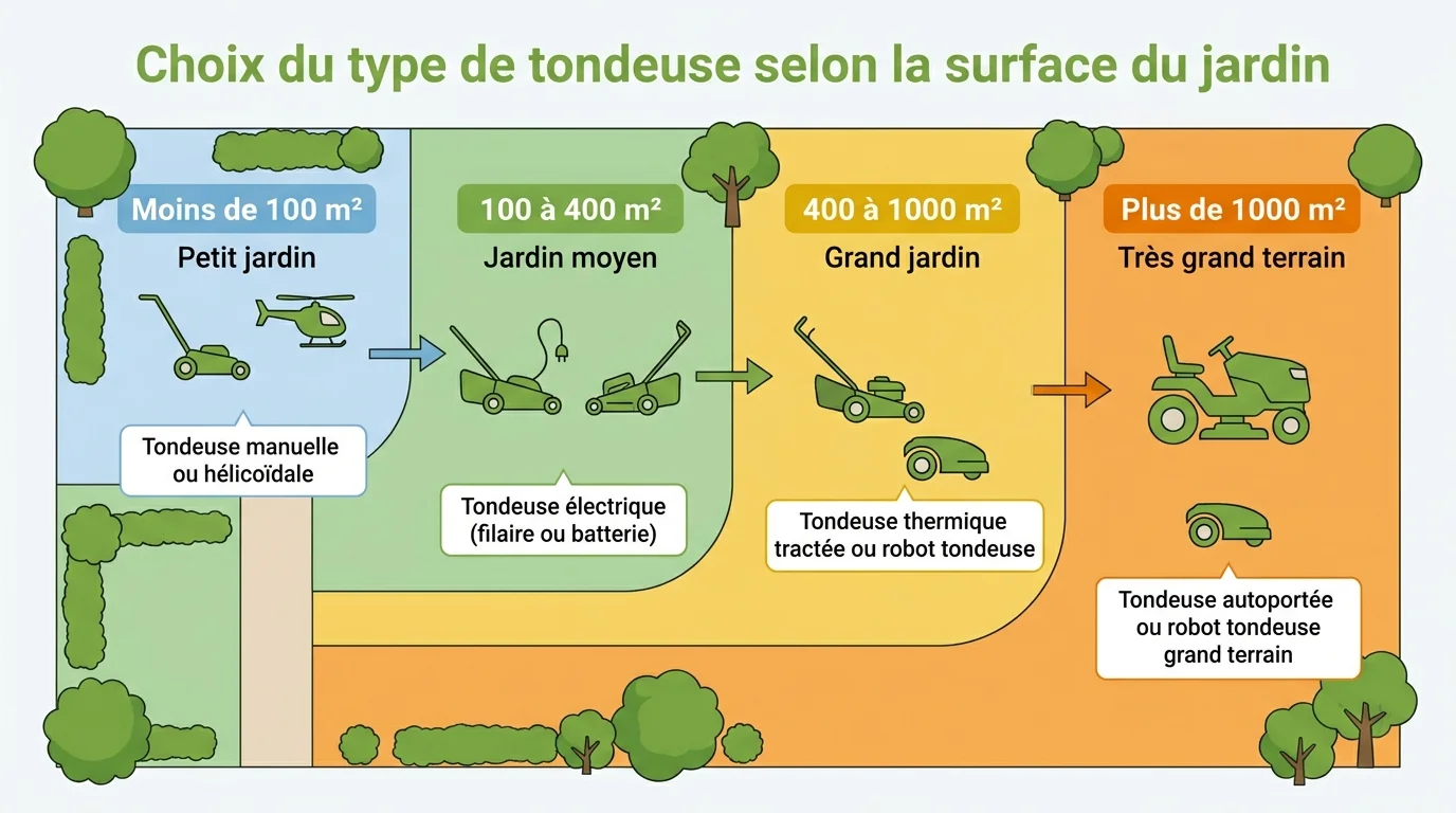 Choix du type de tondeuse selon la surface du jardin