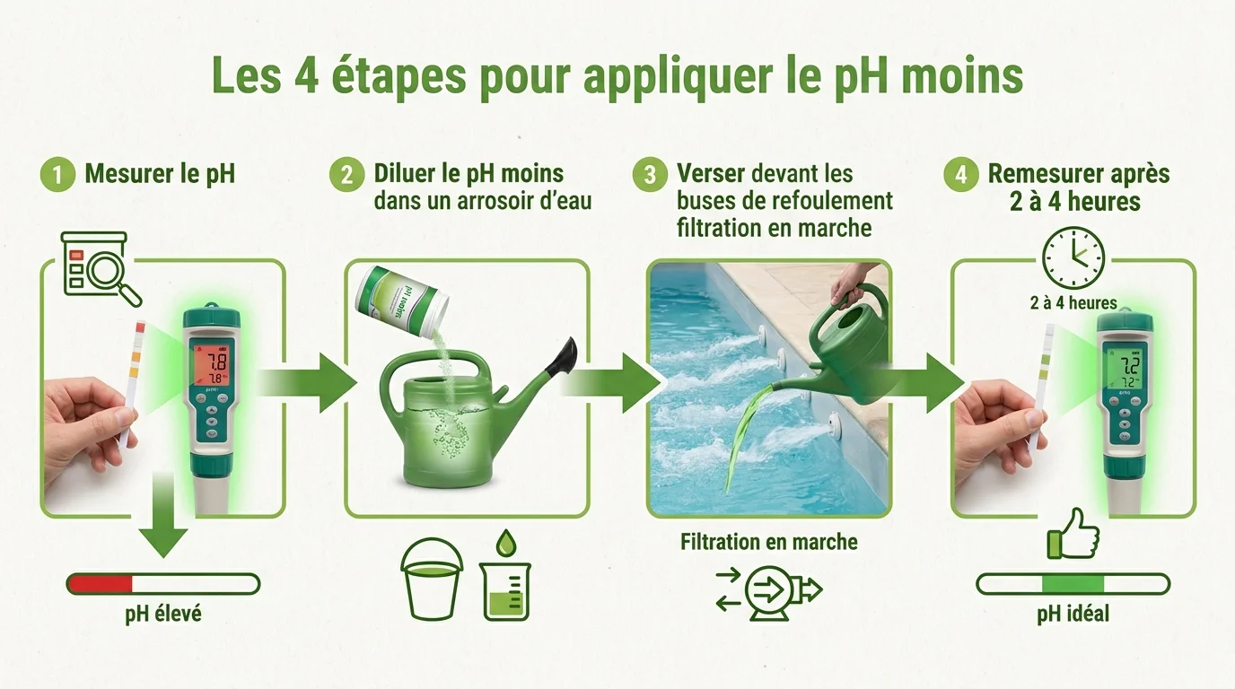Les 4 etapes pour appliquer le pH moins
