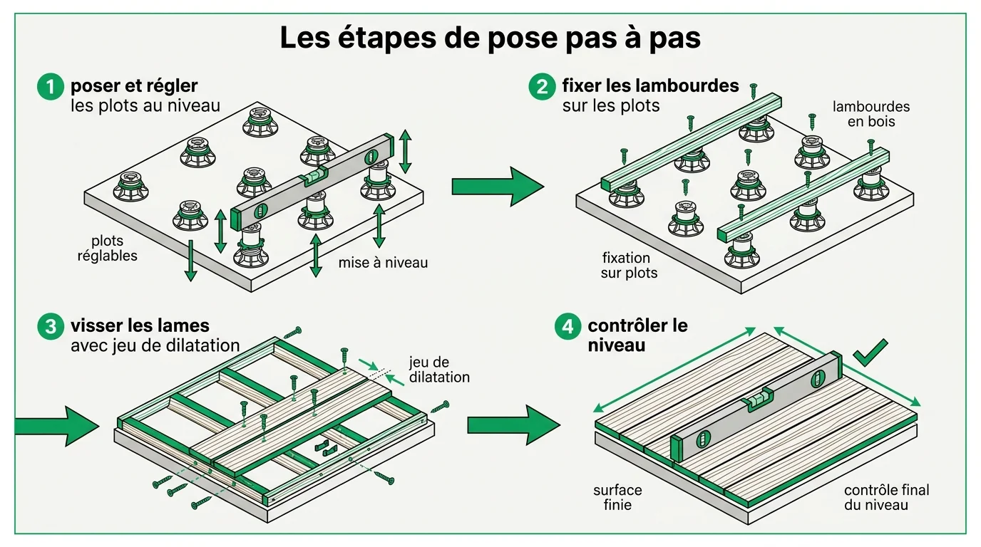 Les étapes de pose pas à pas
