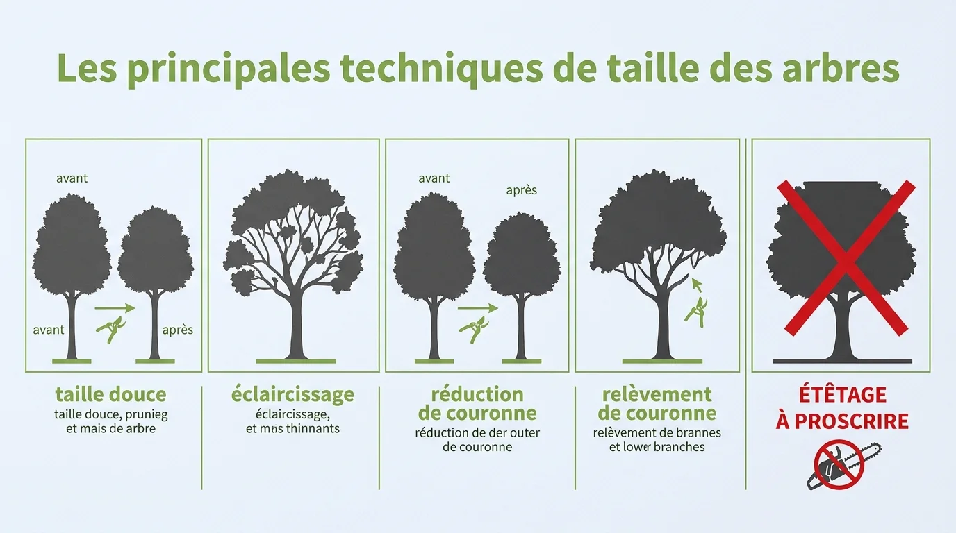 Les principales techniques de taille des arbres